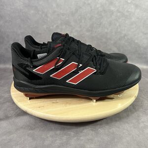 Adidas Adizero Afterburner Metal Baseball Cleats Black Red Shoes Mens 13 H00976